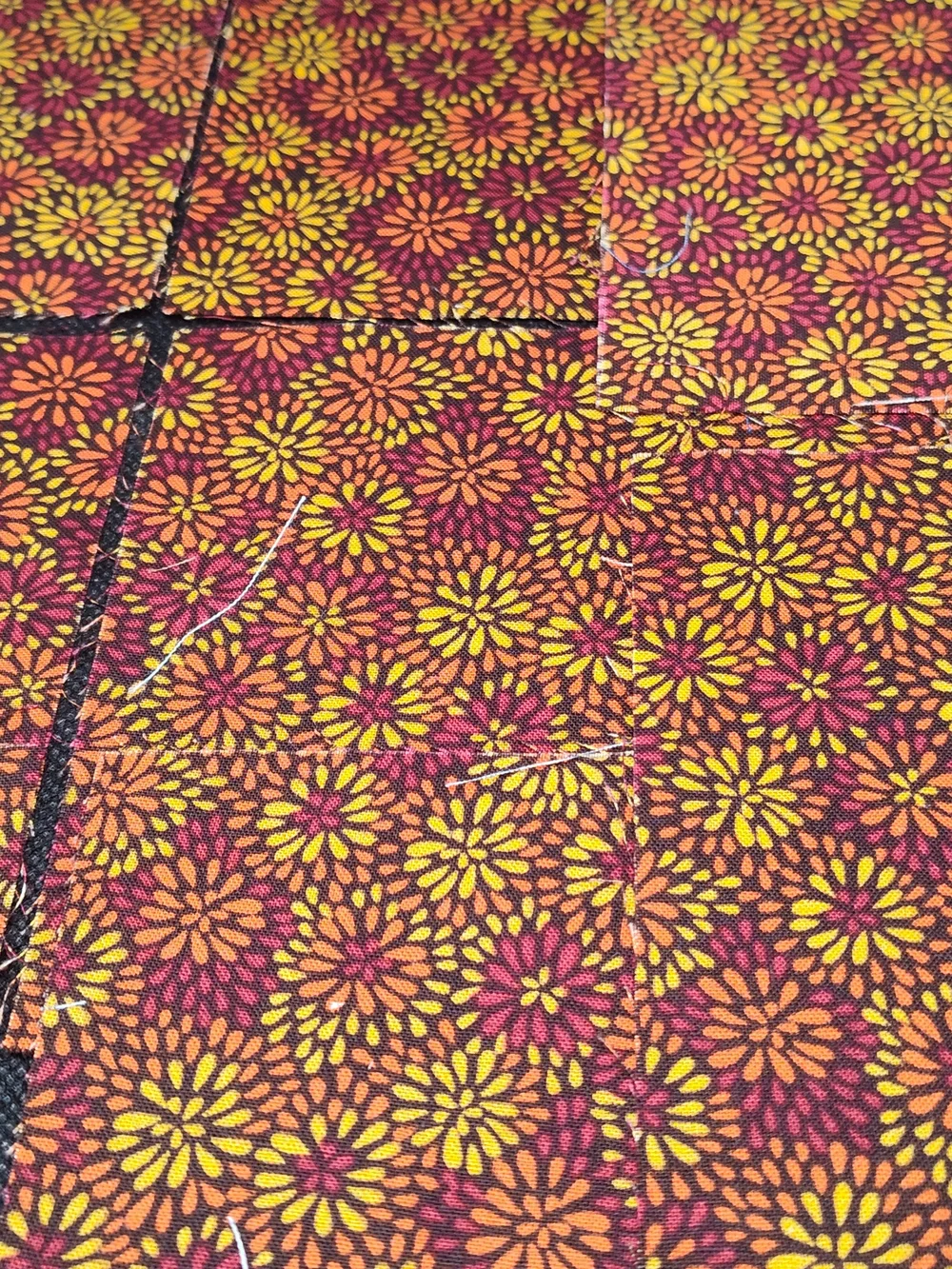 8 4.50 INCH Cotton Fabric SQUARES Multicolor Autumn Blooms